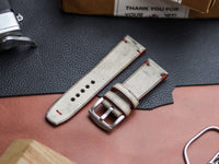 HARBOR GREY HAND-CRAFTED WATCH STRAPS - MINIMAL STITCHED