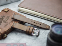 WOOD BROWN HAND-CRAFTED WATCH STRAPS - MINIMAL STITCHED