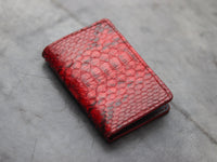 ARTEMUS - BIFOLD WALLET VENETIAN RED PYTHON SKIN