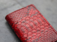 ARTEMUS - BIFOLD WALLET VENETIAN RED PYTHON SKIN