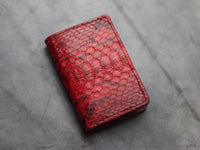 ARTEMUS - BIFOLD WALLET VENETIAN RED PYTHON SKIN