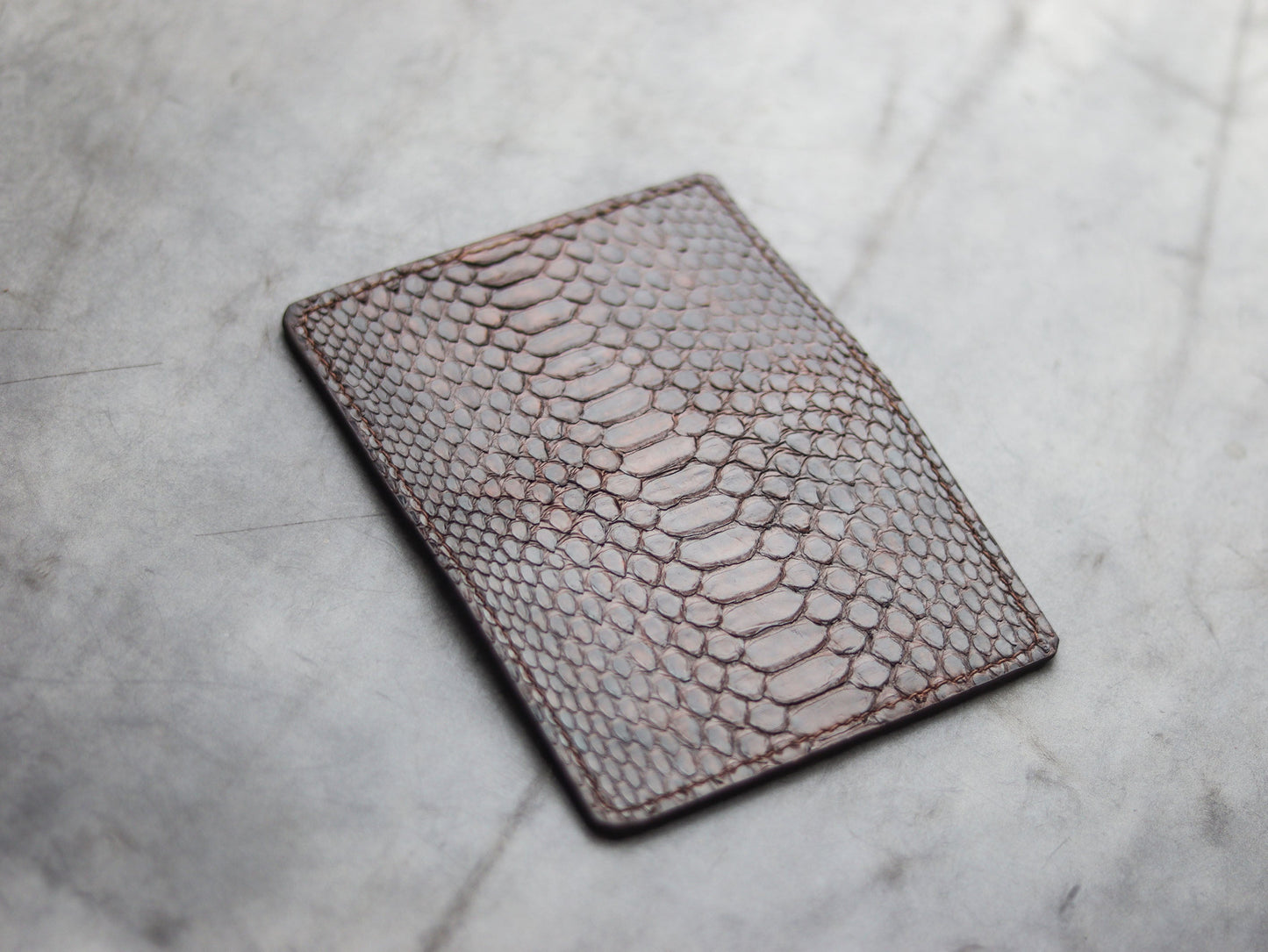 ARTEMUS - BIFOLD WALLET PECAN BROWN PYTHON SKIN