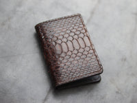 ARTEMUS - BIFOLD WALLET PECAN BROWN PYTHON SKIN