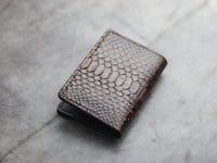 ARTEMUS - BIFOLD WALLET PECAN BROWN PYTHON SKIN