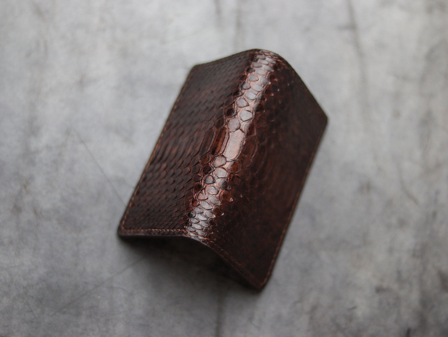 ARTEMUS - BIFOLD WALLET PECAN BROWN PYTHON SKIN