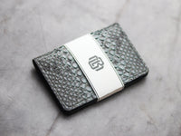 ARTEMUS - BIFOLD WALLET IRIDIUM GRAY PYTHON SKIN