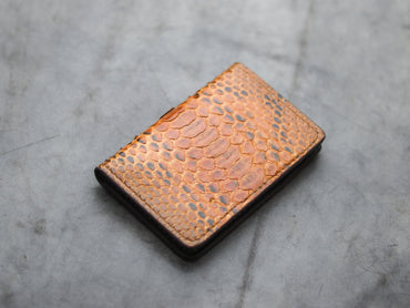 ARTEMUS - BIFOLD WALLET COPPER BROWN PYTHON SKIN