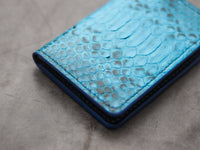 ARTEMUS - BIFOLD WALLET CERULEAN BLUE PYTHON SKIN