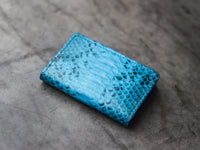 ARTEMUS - BIFOLD WALLET CERULEAN BLUE PYTHON SKIN