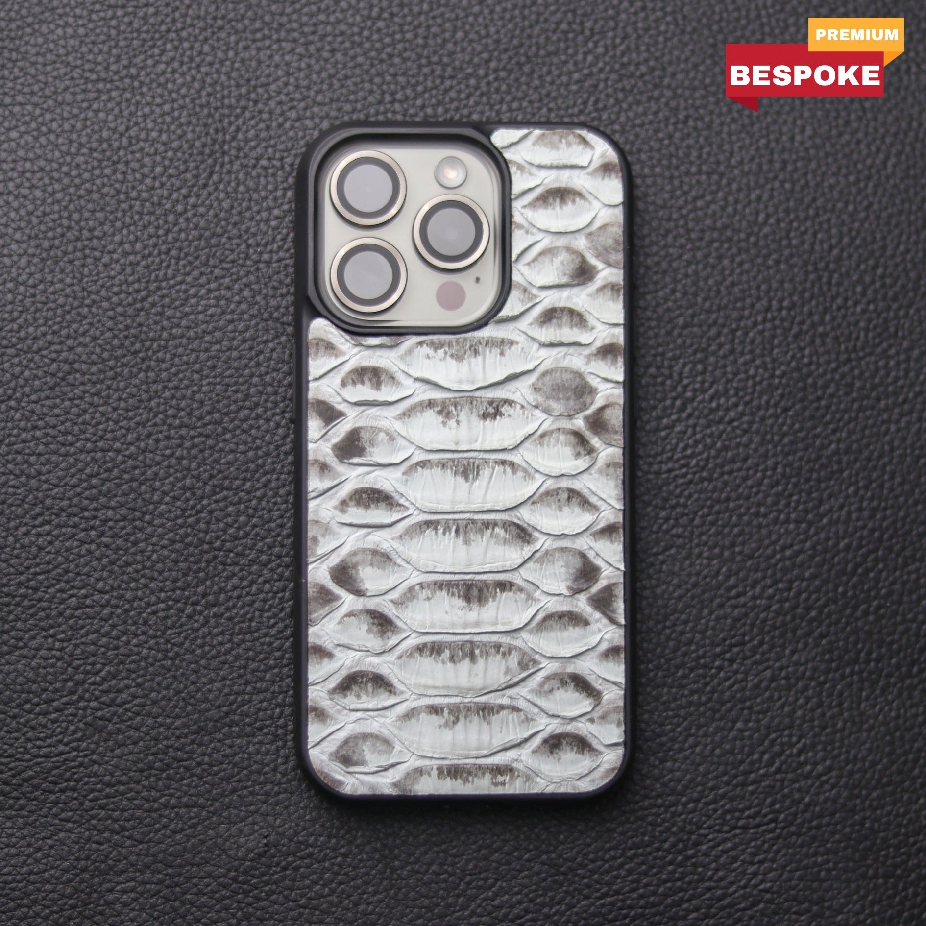 NATURAL PYTHON SKIN PHONE CASE (CENTER SCALES)