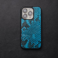 CERULEAN BUE PYTHON SKIN PHONE CASE