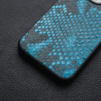 CERULEAN BUE PYTHON SKIN PHONE CASE