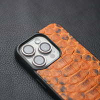 COPPER BROWN PYTHON SKIN PHONE CASE (CENTER SCALES)