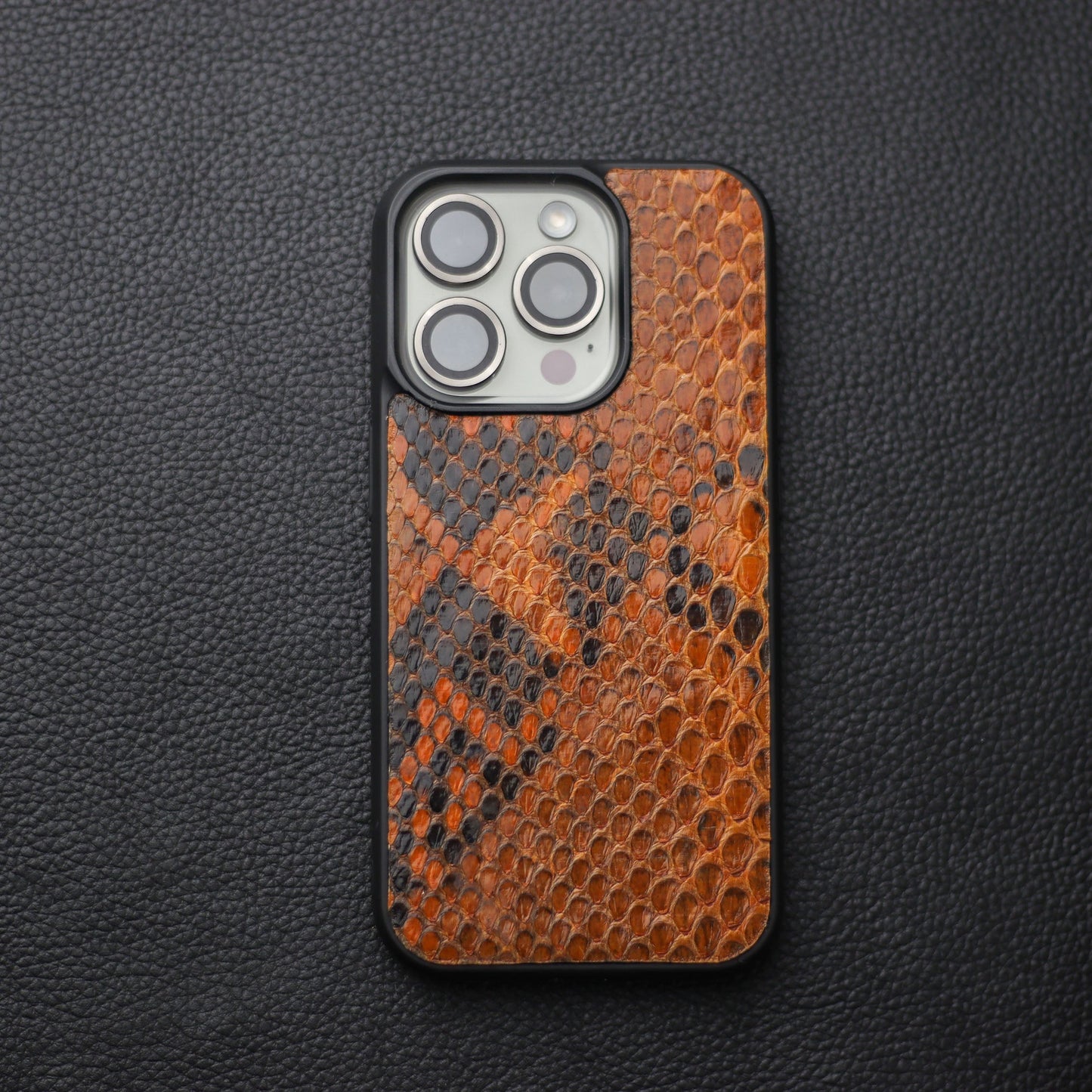 COPPER BROWN PYTHON SKIN PHONE CASE