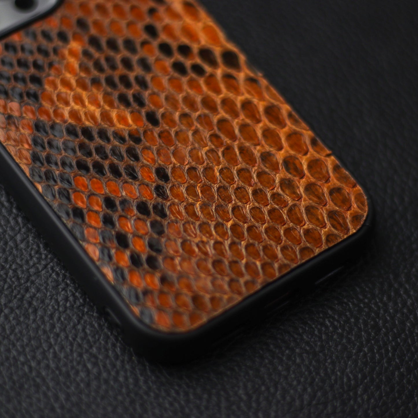 COPPER BROWN PYTHON SKIN PHONE CASE