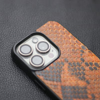 COPPER BROWN PYTHON SKIN PHONE CASE