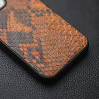 COPPER BROWN PYTHON SKIN PHONE CASE