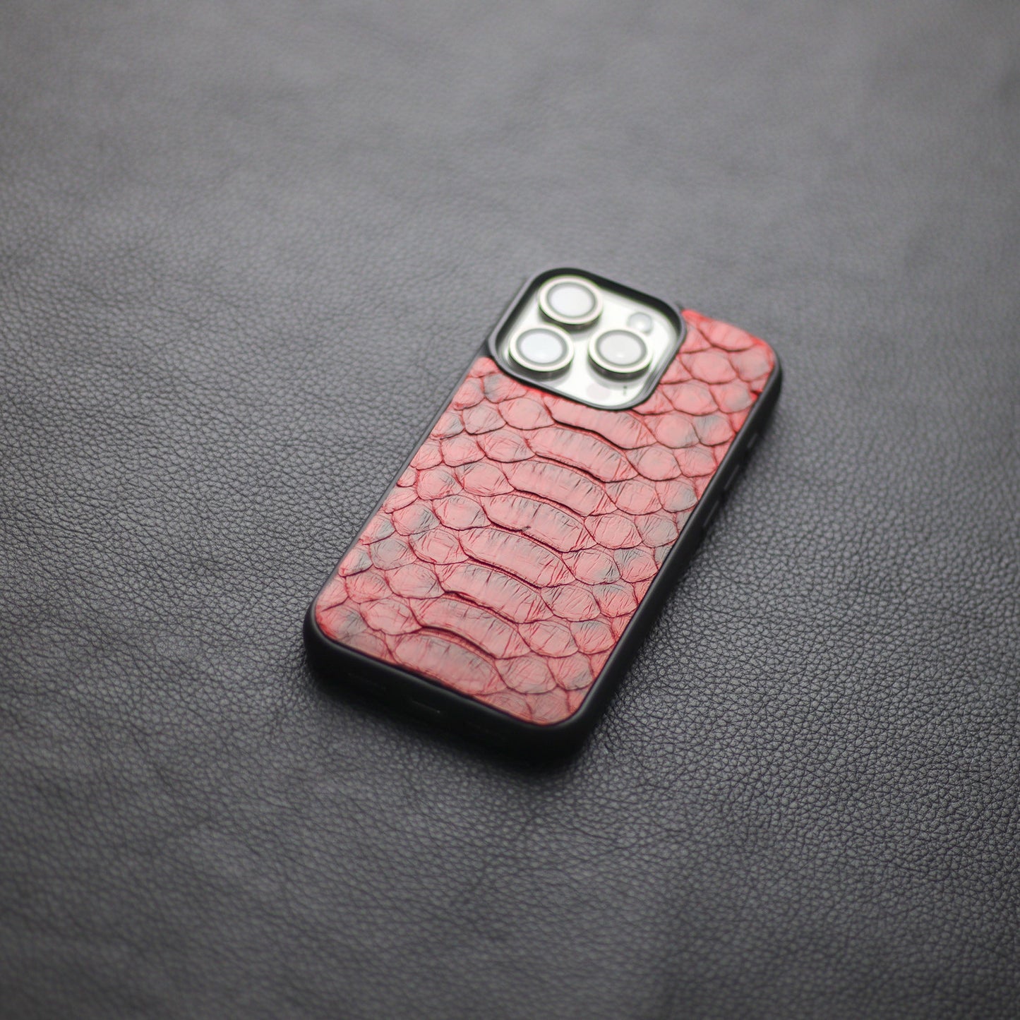 VENETIAN RED PYTHON SKIN PHONE CASE (CENTER SCALES)