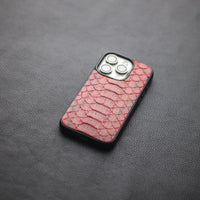 VENETIAN RED PYTHON SKIN PHONE CASE (CENTER SCALES)