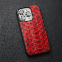 VENETIAN RED PYTHON SKIN PHONE CASE (CENTER SCALES)