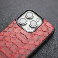 VENETIAN RED PYTHON SKIN PHONE CASE (CENTER SCALES)