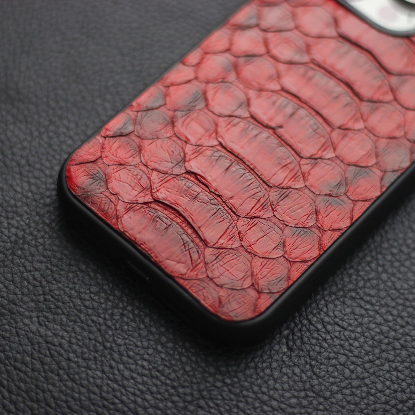 VENETIAN RED PYTHON SKIN PHONE CASE (CENTER SCALES)