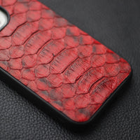 VENETIAN RED PYTHON SKIN PHONE CASE (CENTER SCALES)