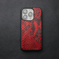 VENETIAN RED PYTHON SKIN PHONE CASE