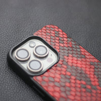 VENETIAN RED PYTHON SKIN PHONE CASE