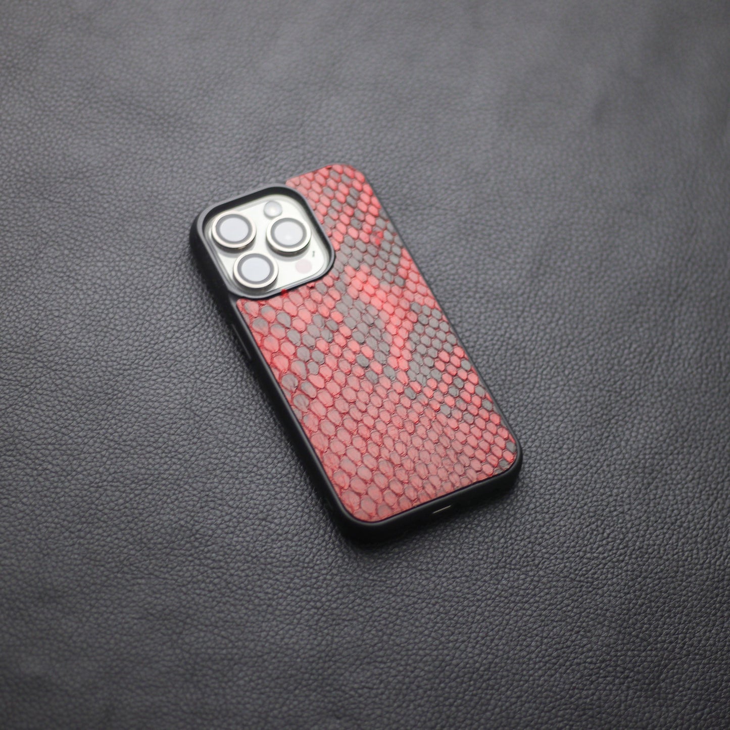 VENETIAN RED PYTHON SKIN PHONE CASE