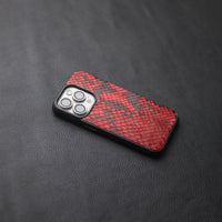 VENETIAN RED PYTHON SKIN PHONE CASE