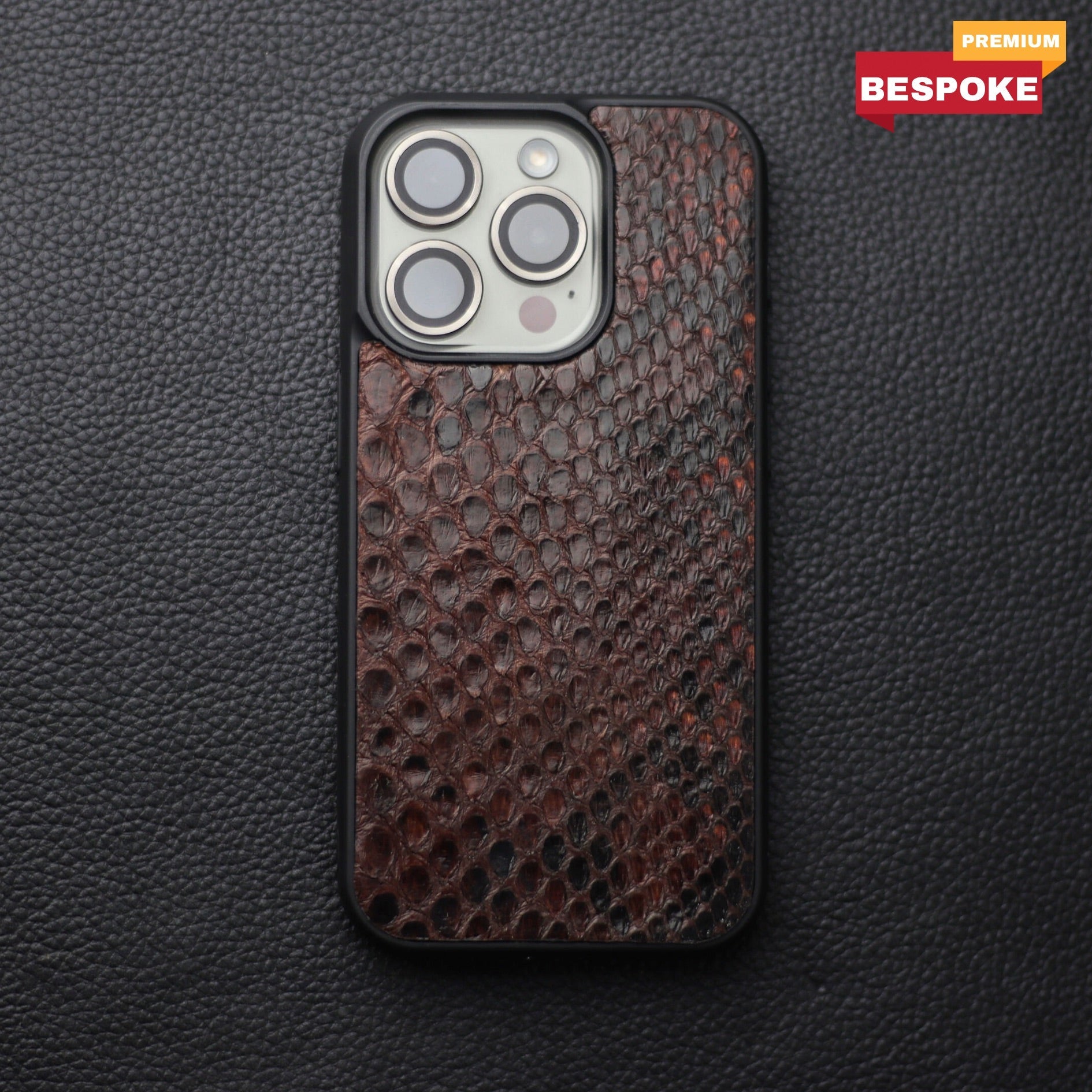 PECAN BROWN PYTHON SKIN PHONE CASE