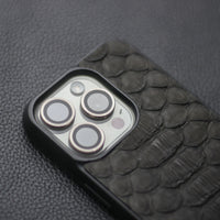 BLACK PYTHON SKIN PHONE CASE (CENTER SCALES)