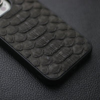 BLACK PYTHON SKIN PHONE CASE (CENTER SCALES)