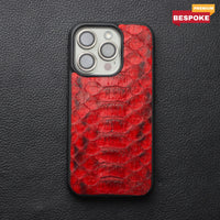 VENETIAN RED PYTHON SKIN PHONE CASE (CENTER SCALES)