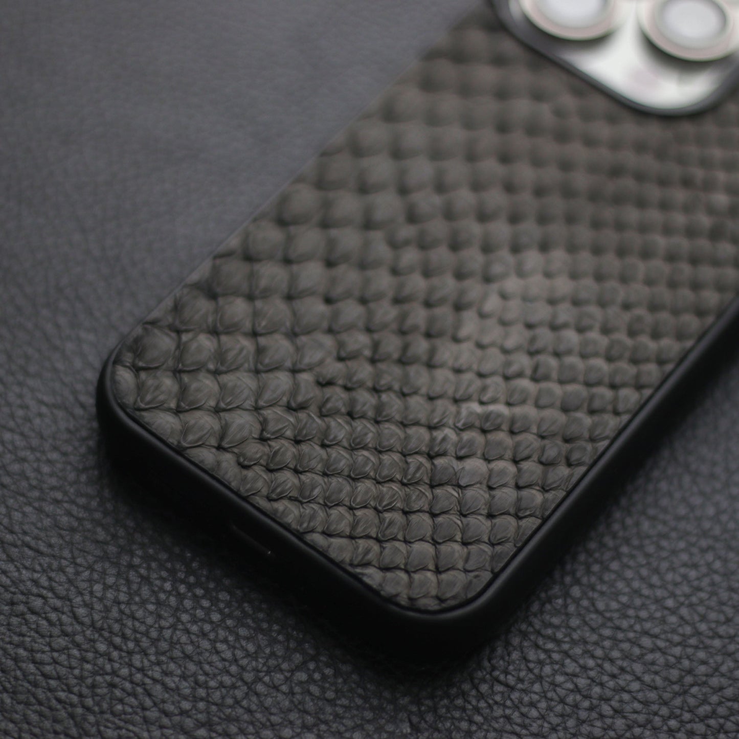 BLACK PYTHON SKIN PHONE CASE