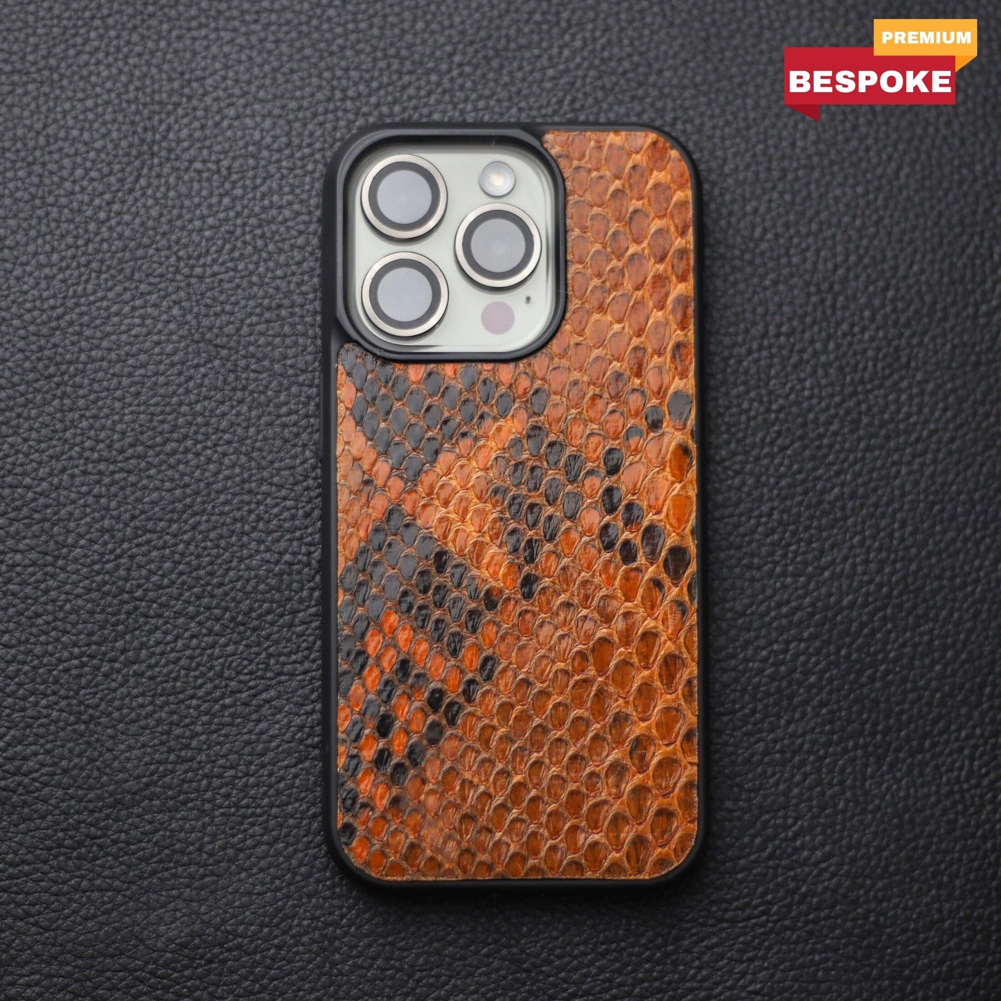 COPPER BROWN PYTHON SKIN PHONE CASE