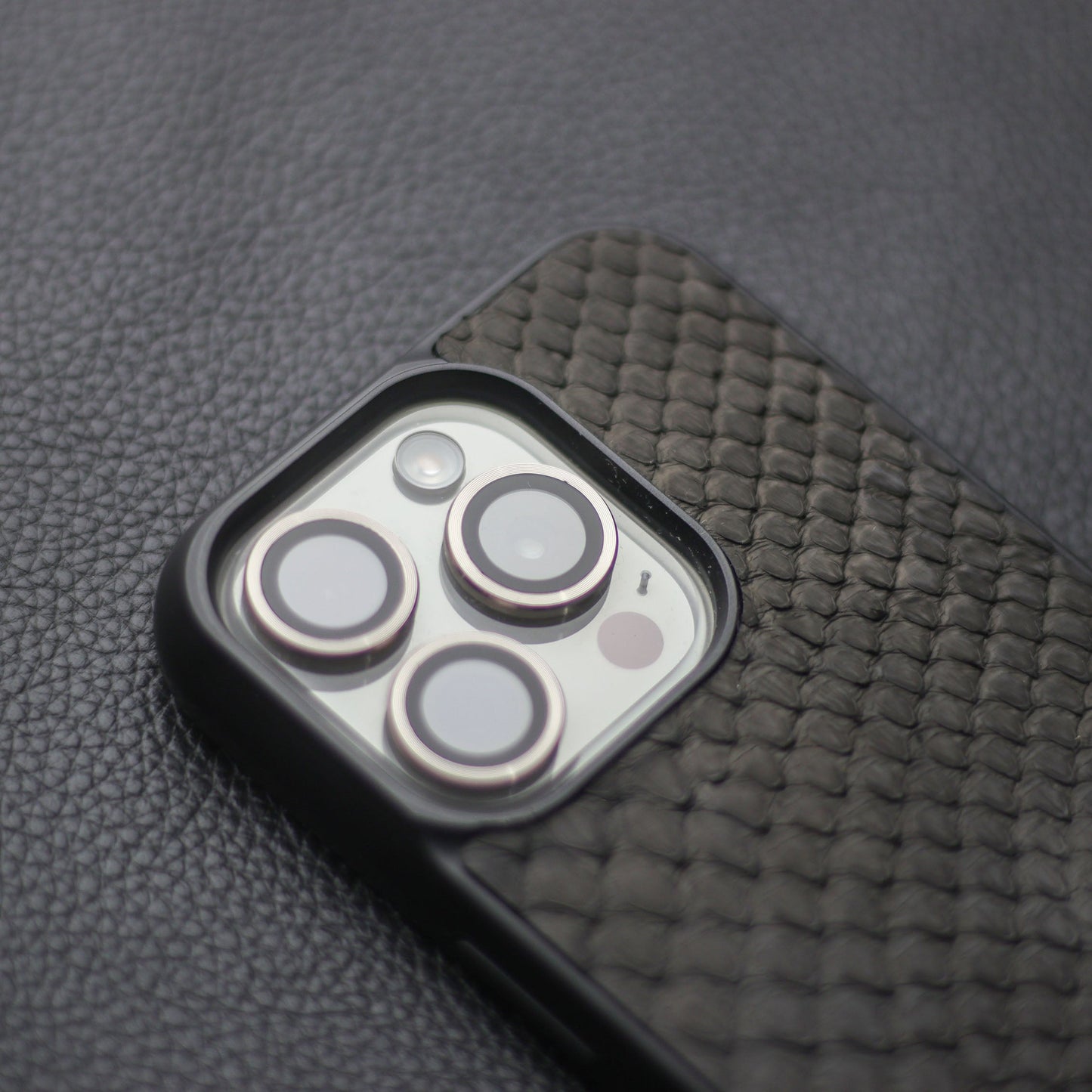 BLACK PYTHON SKIN PHONE CASE