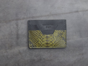 AUGUSTUS - MINIMAL WALLET JUNIPER GREEN PYTHON SKIN