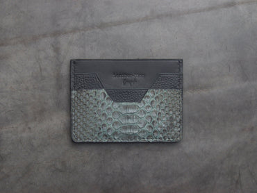 AUGUSTUS - MINIMAL WALLET IRIDIUM GREY PYTHON SKIN