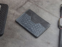 AUGUSTUS - MINIMAL WALLET SLATE GRAY PYTHON SKIN