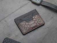 AUGUSTUS - MINIMAL WALLET PECAN BROWN PYTHON SKIN