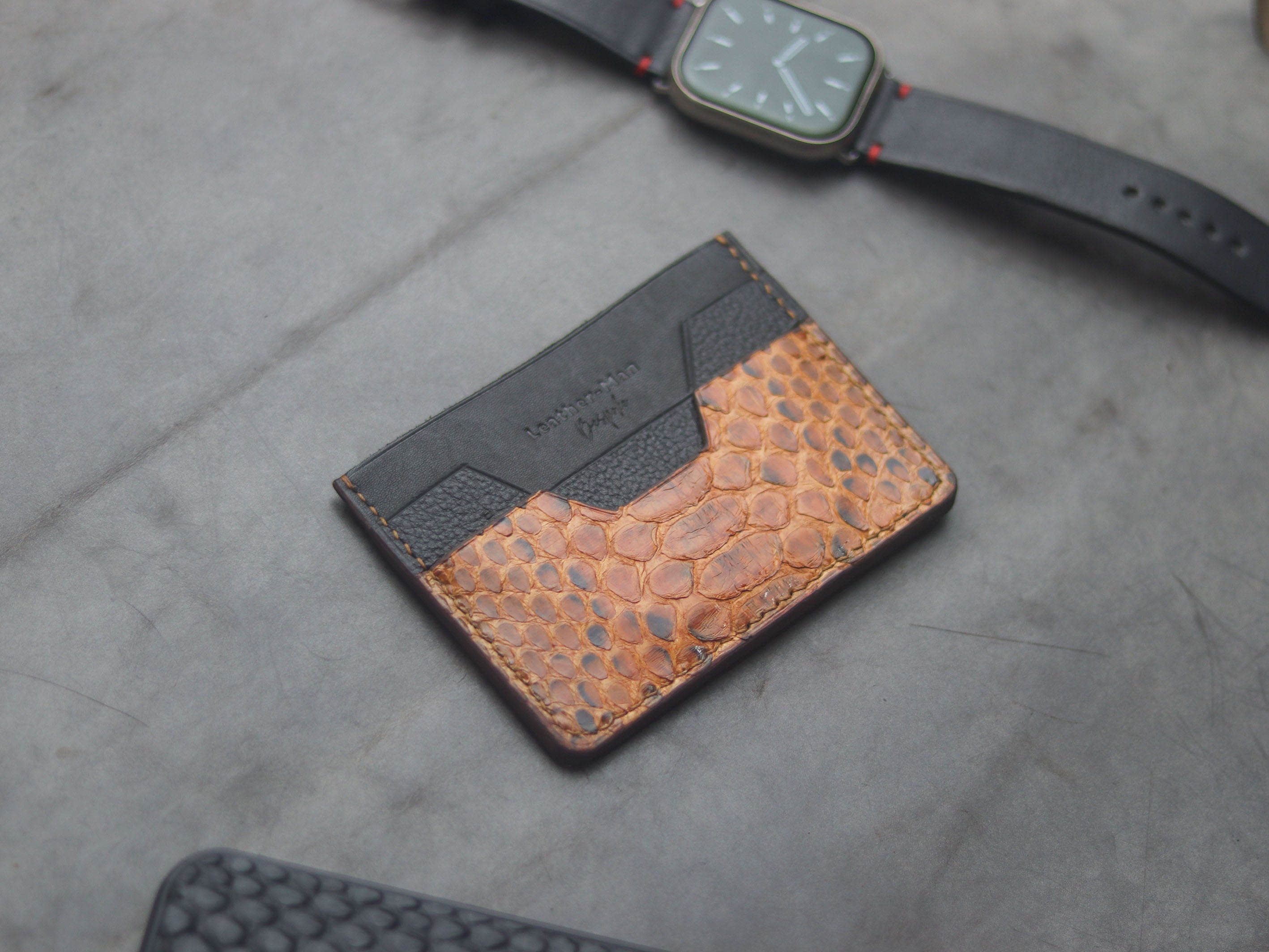 AUGUSTUS - MINIMAL WALLET COPPER BROWN PYTHON SKIN