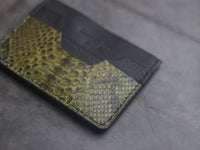 AUGUSTUS - MINIMAL WALLET JUNIPER GREEN PYTHON SKIN