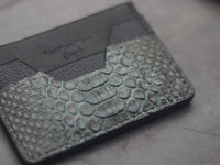 AUGUSTUS - MINIMAL WALLET IRIDIUM GREY PYTHON SKIN