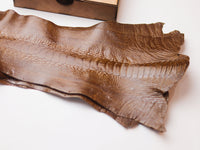 AUGUSTUS - MINIMAL WALLET CINNAMON BROWN OSTRICH LEG SKIN