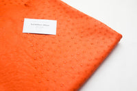 AUGUSTUS - MINIMAL WALLET CARROT ORANGE OSTRICH SKIN