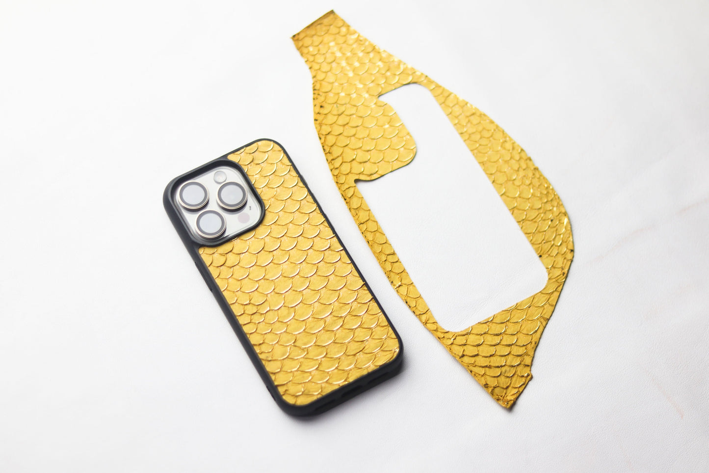 CANARY YELLOW TILAPIA FISH SKIN PHONE CASE