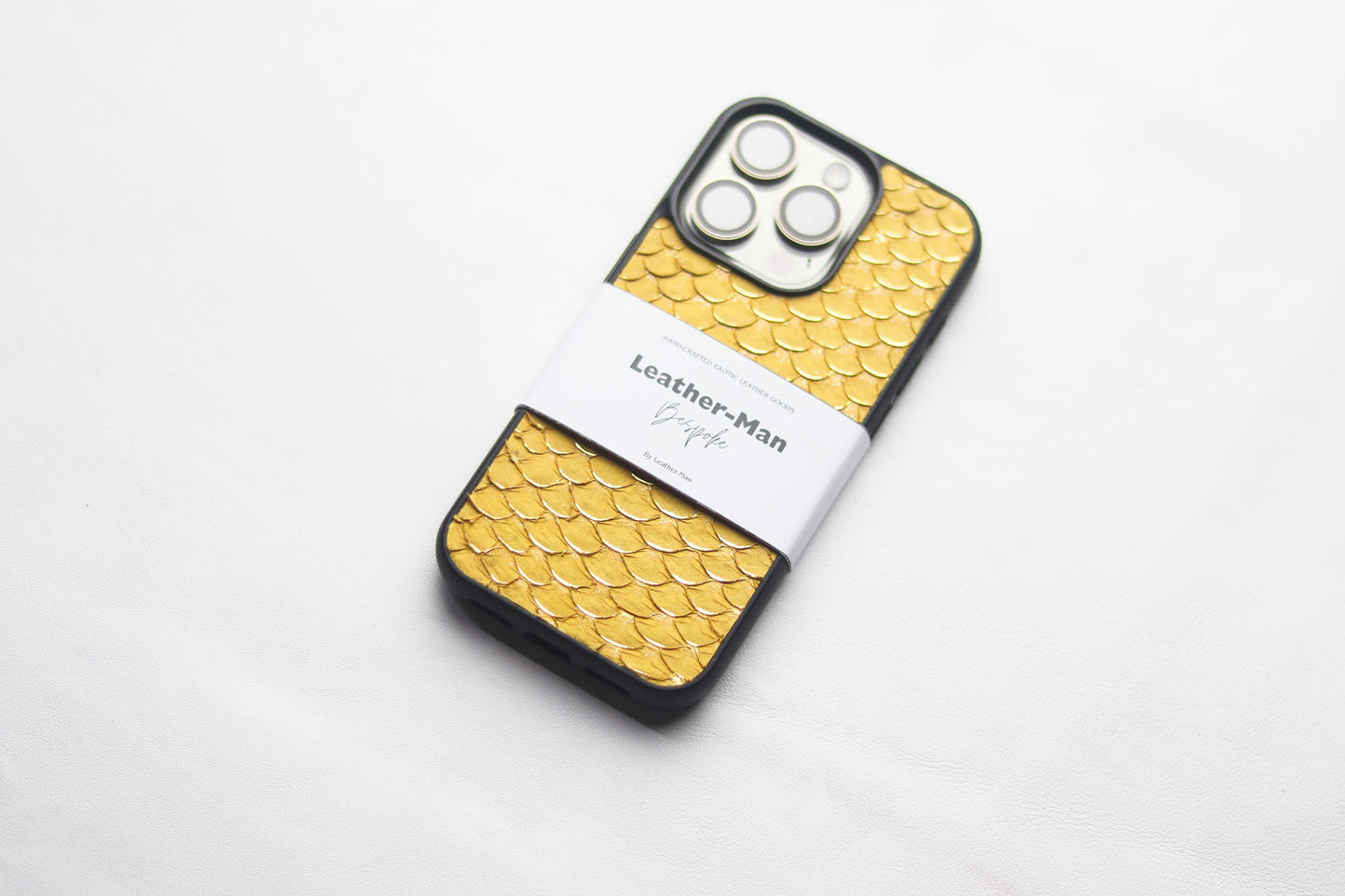 CANARY YELLOW TILAPIA FISH SKIN PHONE CASE