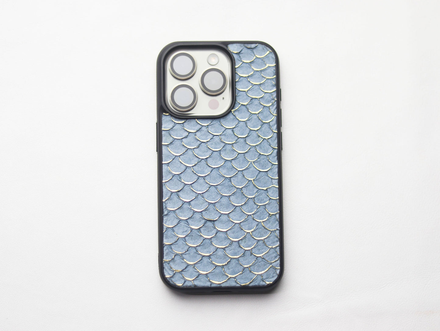 DENIM BLUE COLOR TILAPIA FISH SKIN PHONE CASE